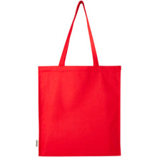 Load image into Gallery viewer, Odisha 180 g/m² OCS organic full gusset tote bag 14L  — Red (back)