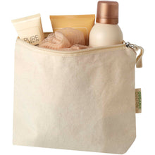 Load image into Gallery viewer, Odisha 180 g/m² OCS organic toiletry bag 1L  — Natural (detail)