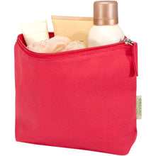 Load image into Gallery viewer, Odisha 180 g/m² OCS organic toiletry bag 1L  — Red (detail)