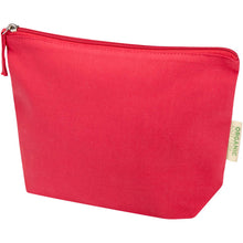 Load image into Gallery viewer, Odisha 180 g/m² OCS organic toiletry bag 1L  — Red