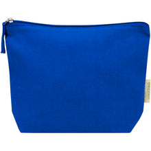 Load image into Gallery viewer, Odisha 180 g/m² OCS organic toiletry bag 1L  — Royal blue (front)