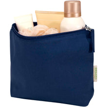 Load image into Gallery viewer, Odisha 180 g/m² OCS organic toiletry bag 1L  — Navy (detail)