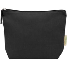 Load image into Gallery viewer, Odisha 180 g/m² OCS organic toiletry bag 1L  — Black (front)