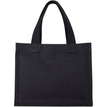 Load image into Gallery viewer, Odessa 220 g/m² GRS recycled cotton mini gusset tote bag 9L — Black (back)