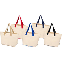 Load image into Gallery viewer, Sierra 140 g/m² GRS recycled foldable cotton tote bag 12L — group