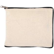 Load image into Gallery viewer, Sierra 140 g/m² GRS recycled foldable cotton tote bag 12L — Natural / Black (detail)