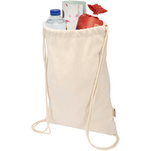 Load image into Gallery viewer, Peru Blend 180 g/m² GRS recycled drawstring bag 5L — Natural (detail)