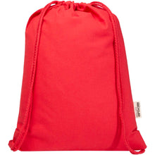Load image into Gallery viewer, Peru Blend 180 g/m² GRS recycled drawstring bag 5L — Red (front)