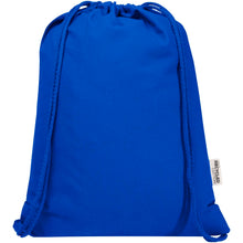 Load image into Gallery viewer, Peru Blend 180 g/m² GRS recycled drawstring bag 5L — Royal blue (front)