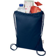 Load image into Gallery viewer, Peru Blend 180 g/m² GRS recycled drawstring bag 5L — Navy (detail)