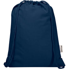 Load image into Gallery viewer, Peru Blend 180 g/m² GRS recycled drawstring bag 5L — Navy (front)