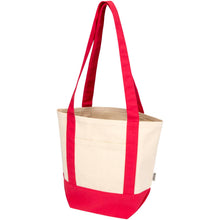 Load image into Gallery viewer, Sam 320 g/m² GRS recycled mini cotton tote bag — Red / Natural