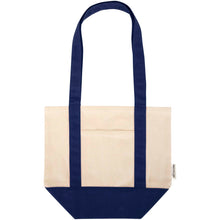 Load image into Gallery viewer, Sam 320 g/m² GRS recycled mini cotton tote bag — Navy / Natural (front)