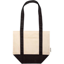Load image into Gallery viewer, Sam 320 g/m² GRS recycled mini cotton tote bag — Black / Natural (front)
