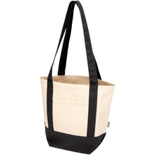 Load image into Gallery viewer, Sam 320 g/m² GRS recycled mini cotton tote bag — Black / Natural