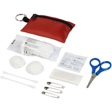 Load image into Gallery viewer, Valdemar 16-piece first aid keyring pouch — Red