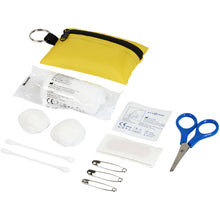 Load image into Gallery viewer, Valdemar 16-piece first aid keyring pouch — Yellow