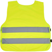 Load image into Gallery viewer, RFX™ Marie XS safety vest with hook&amp;loop for kids age 7-12 — Neon yellow (back)