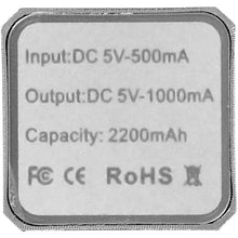 Load image into Gallery viewer, Volt 2200 mAh power bank — Silver (back)