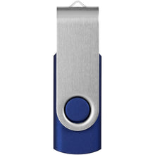 Load image into Gallery viewer, Rotate-basic 2GB USB flash drive — Blue / Silver (detail)