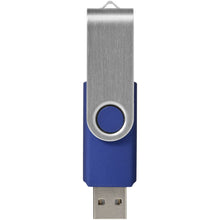 Load image into Gallery viewer, Rotate-basic 2GB USB flash drive — Blue / Silver (front)