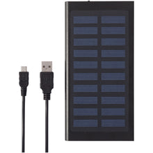 Load image into Gallery viewer, Stellar 8000 mAh solar power bank — Black (detail)