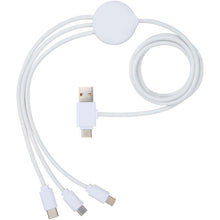 Load image into Gallery viewer, Pure 5-in-1 charging cable with antibacterial additive — White (front)