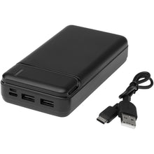 Load image into Gallery viewer, Loop 20.000 mAh recycled plastic power bank  — Black (detail 2)