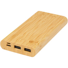Load image into Gallery viewer, Tulda 10.000 mAh bamboo power bank — Natural