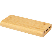 Load image into Gallery viewer, Tulda 10.000 mAh bamboo power bank — Natural (detail)
