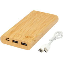 Load image into Gallery viewer, Tulda 10.000 mAh bamboo power bank — Natural (detail 2)