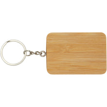 Load image into Gallery viewer, Reel 6-in-1 retractable bamboo key ring charging cable — Natural (back)