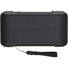 Load image into Gallery viewer, Soldy 10.000 mAh RCS recycled plastic solar dynamo power bank  — Army green (front)