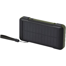 Load image into Gallery viewer, Soldy 10.000 mAh RCS recycled plastic solar dynamo power bank  — Army green