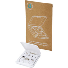 Load image into Gallery viewer, Savvy recycled plastic modular charging cable with phone holder — White (detail)