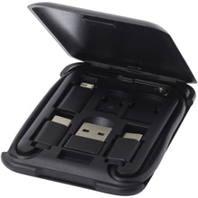 Load image into Gallery viewer, Savvy recycled plastic modular charging cable with phone holder — Black