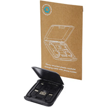 Load image into Gallery viewer, Savvy recycled plastic modular charging cable with phone holder — Black (detail)