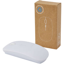 Load image into Gallery viewer, Menlo RCS recycled plastic wireless mouse  — White (detail)