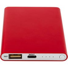 Load image into Gallery viewer, Pep 4000 mAh Type-C recycled aluminium power bank  — Red (detail)