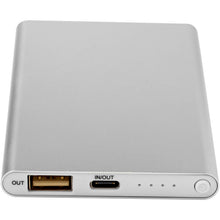 Load image into Gallery viewer, Pep 4000 mAh Type-C recycled aluminium power bank  — Silver (detail)