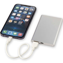 Load image into Gallery viewer, Pep 4000 mAh Type-C recycled aluminium power bank  — Silver (detail 2)