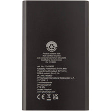 Load image into Gallery viewer, Pep 4000 mAh Type-C recycled aluminium power bank  — Titanium (back)
