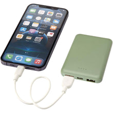 Load image into Gallery viewer, Asama 5000 mAh Type-C recycled plastic power bank — Heather green (detail 2)
