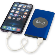 Load image into Gallery viewer, Juice 4000 mAh Type-C recycled aluminium wireless power bank  — Royal blue (detail 2)