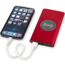 Load image into Gallery viewer, Juice 8000 mAh Type-C recycled aluminium wireless power bank — Red (detail 2)