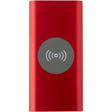 Load image into Gallery viewer, Juice 8000 mAh Type-C recycled aluminium wireless power bank — Red (front)