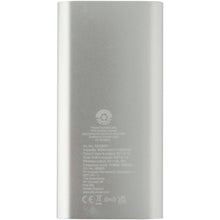 Load image into Gallery viewer, Juice 8000 mAh Type-C recycled aluminium wireless power bank — Silver (back)