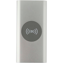 Load image into Gallery viewer, Juice 8000 mAh Type-C recycled aluminium wireless power bank — Silver (front)