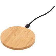 Load image into Gallery viewer, Essence 15W bamboo wireless charging pad — Wood (detail 2)