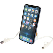 Load image into Gallery viewer, Chechia 5-in-1 recycled plastic 100 cm retractable data sync and 45W fast charge cable — White (detail 2)